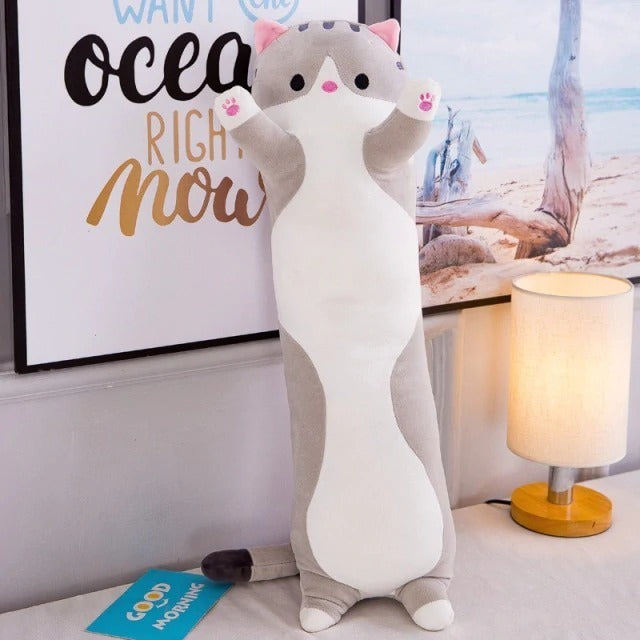 Almofada Pelúcia Gato Cinza - CAA Toys Almofada Pelúcia Gato Cinza - CAA Toys